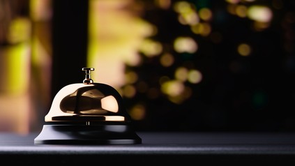 Eine Hotelrezeption
