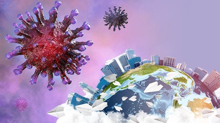 Die Grafik eines Corona-Virus