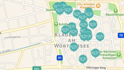 Screenshot City Guide Klagenfurt