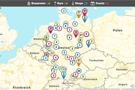 Übersicht Craft Beer Deutschland Karte