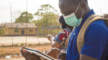 Ein Flüchtling in Afrika