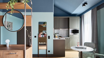 Blick in die Apartment-Küche