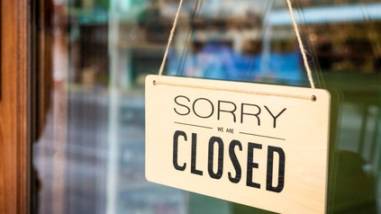 Sorry we are closed-Schild