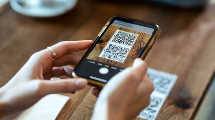 QR-Code wird gescannt