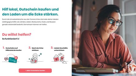 Grafik für das neue Gutschein-Portal HilfLokal.de von Metro Deutschland
