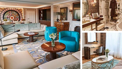 Mehrer Bilder von der neuen Maximilian Suite im Münchner Hotel Vier Jahreszeiten