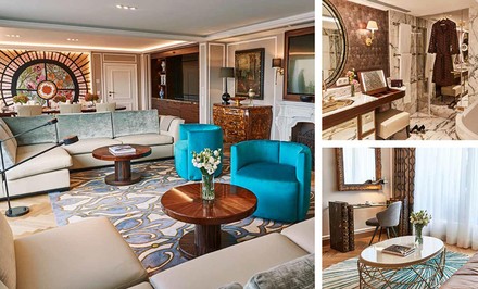 Mehrer Bilder von der neuen Maximilian Suite im Münchner Hotel Vier Jahreszeiten