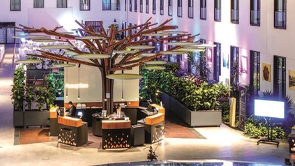Eine Hotellobby