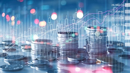 Ein Stapel Geldmünzen