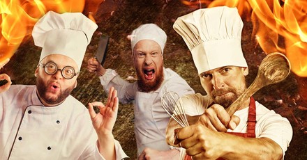 Drei männliche Köche