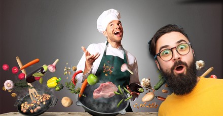(© Zarya Maxim/Kegfire/Fotolia)
Koch und Mann mit Vollbart