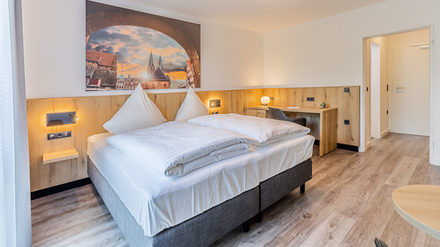 Das neue Akzent Hotel Hoyerswege in Ganderkesee verfügt über 21 Zimmer. (Foto: © Akzent Hotels)
Zimmer im Akzent Hotel Hoyerswege