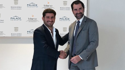 Guido Polito (CEO, Baglioni Hotels & Resorts) und Gibran Chapur (Executive Vice President, Palace Resorts) (Foto: © Baglioni Hotels & Resorts)
In Europa zählt der Zusammenschluss zwischen der mexikanischen Gruppe Palace Resorts und den Baglioni Hotels & Resorts zu den bedeutendsten Abschlüssen in diesem Jahr.