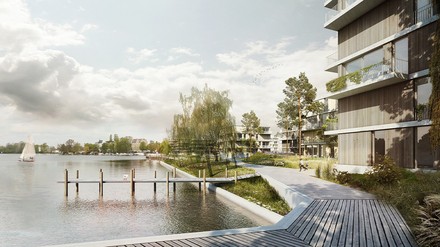 Direkte Wasserlage für das neue Immobilienquartier in Berlin-Köpenick (Foto: © PROJECT Immobilien)
Immobilienquartier in Berlin-Köpenick
