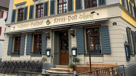 Das ehemalige Hotel Kreuz-Post in der „Fauststadt“ Staufen soll zur neuen „Stuub Staufen“ werden. (Foto: © stuub staufen)
Hotel Kreuz-Post in der „Fauststadt“ Staufen