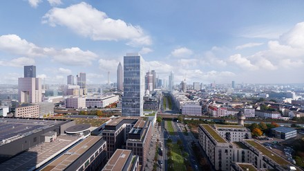 Der Sparda-Bank Tower soll 2025 eröffnen. (Foto: © luminousfields 2020)
Sparda-Bank Tower
