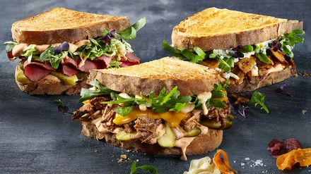 Mit drei verschiedenen Varianten serviert Peter Pane nun erstmals auch Sandwiches. (Foto: © Peter Pane)
Sandwiches bei Peter Pane